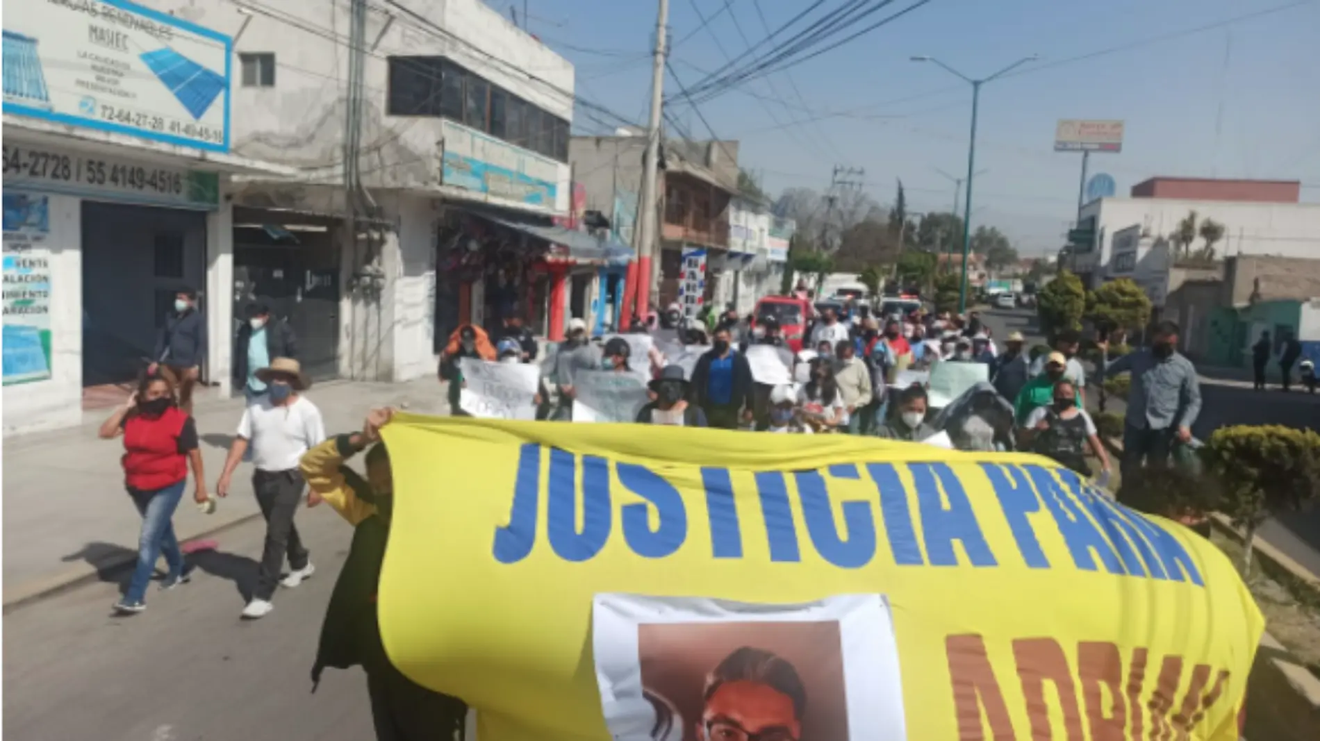 Manifestación por desaparición de Adrián